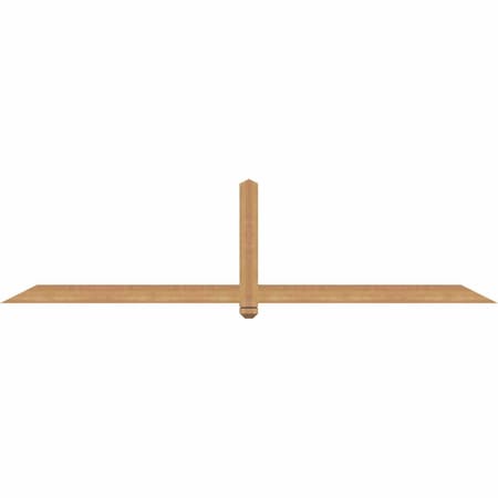 Ekena Millwork Eugene Smooth Timber Gable Bracket, Western Red Cedar, 96"W x 24"H x 3 1/2"D x 3 1/2"F, 6/12 Pitch GBW096X24X0404EUG00SWR